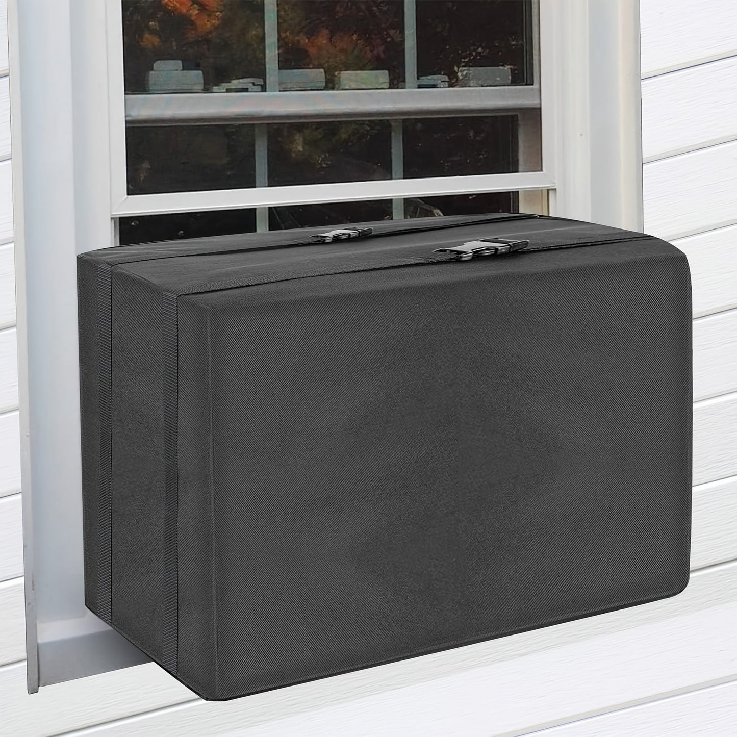 Universal Fit Outdoor Air Conditioning Unit Cover - Waterproof, UV, Dust & Wind Resistant - AC Cover with Adjustable Straps - No Power Required