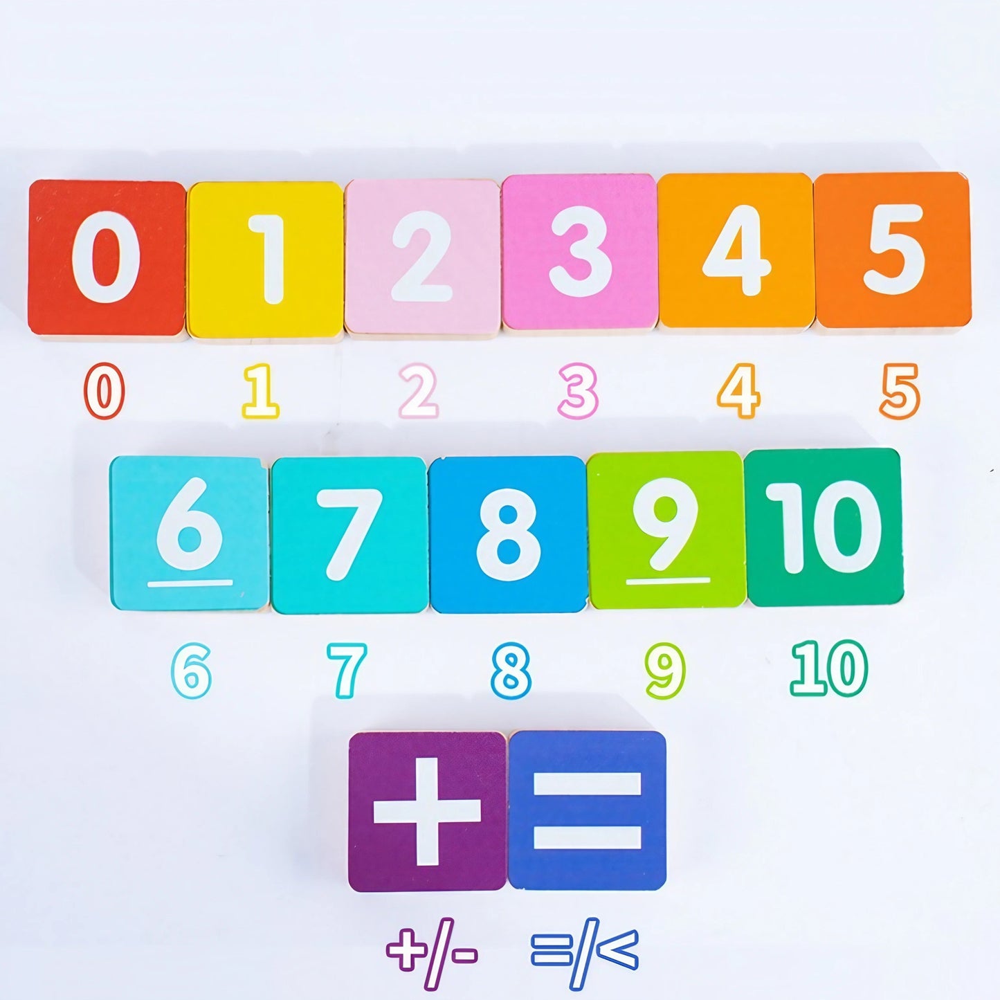 Enhanced Wooden Finger Math Toy for Kids - Vibrant Addition & Subtraction Teaching Tool, Boosts Early Math Abilities, Math Educational Equipment