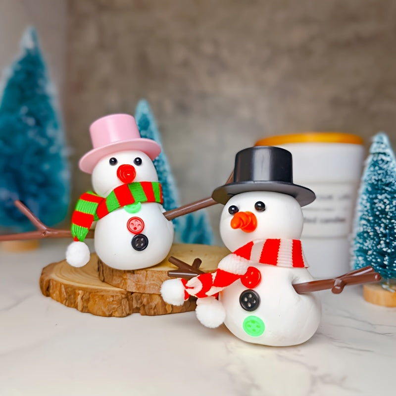 Snowman Handmade Kit Sets available in 11pcs and 33pcs - Ideal for Christmas, New Year, Valentine's Day, decorating, clay decorations, outdoor holiday decor, daily parties, and small gifts.