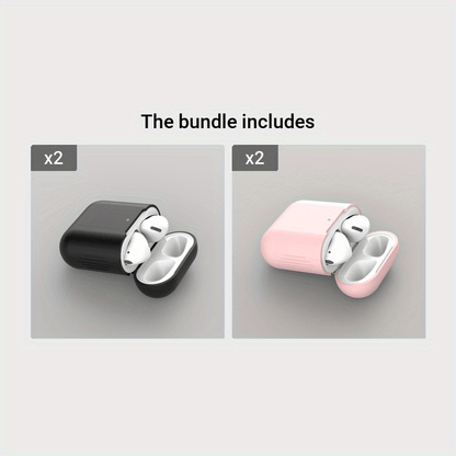 AirPods protective case for 1st and 2nd generation, compatible with wireless silicone earphones.