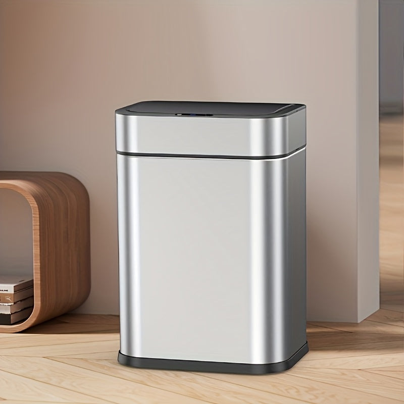 Fashionable high-end smart sensor trash can with large capacity, sealed odor-proof inner bucket and lid. Infrared sensor + kick automatic function. Suitable for various areas in the home