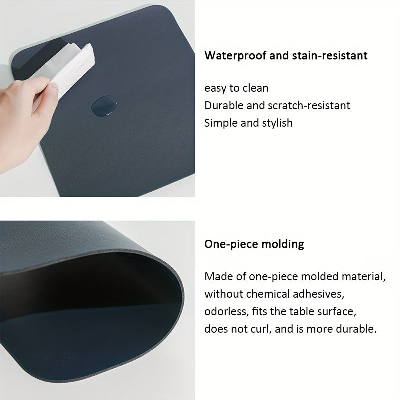 Premium faux leather mouse pad, 18x20cm, waterproof and scratch-resistant. Ideal for office, gaming, and everyday use.