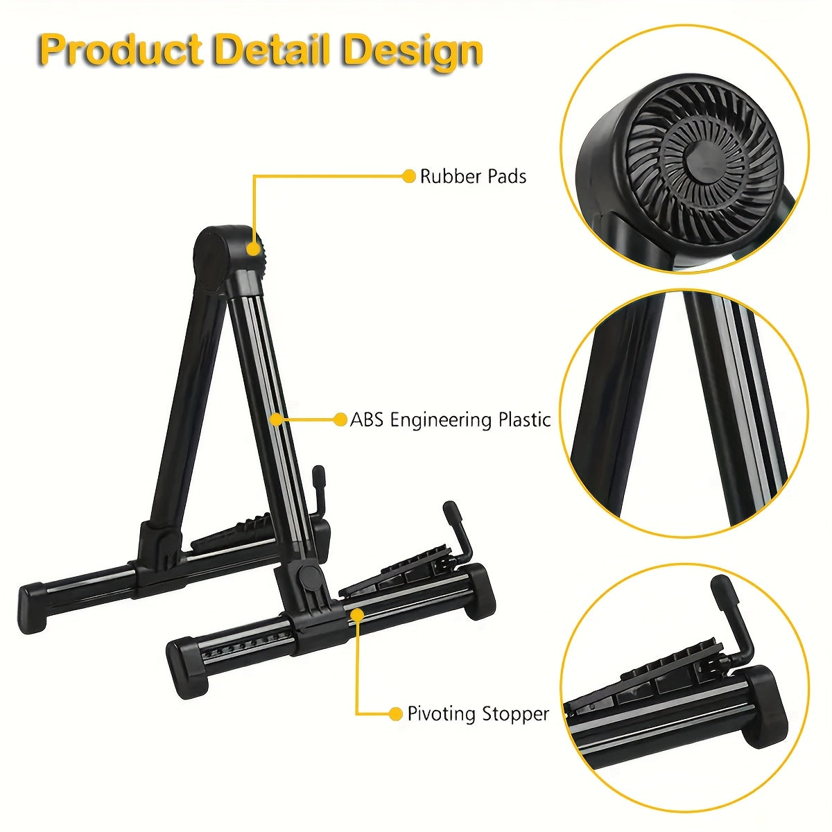 Высококачественная подставка для гитары из АБС с регулируемым A-образным дизайном для всех типов гитар и струнных инструментов.