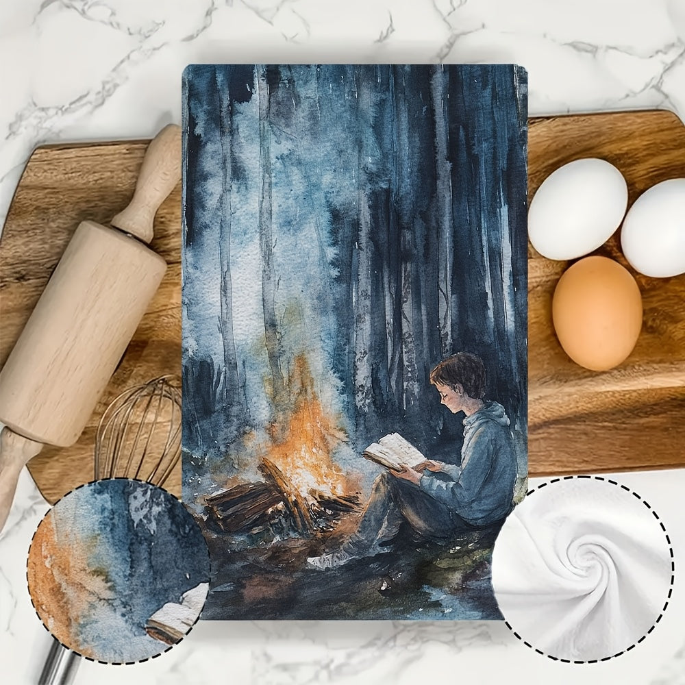 2 pieces of ultra soft kitchen towels featuring a marshmallows and ghost stories design. These highly absorbent dish hand towels are perfect for holiday decor. They are machine washable and measure 16x24 inches. Product code: 2KYSYS1218328