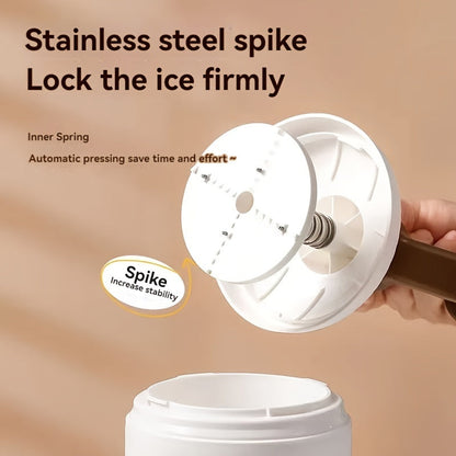 A manual shaved ice machine, ice breaker, compact ice maker, sandy ice maker, and mini snow ice maker