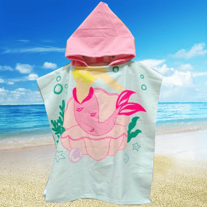 Cute hooded bath towel with fun designs - ideal gift for kids