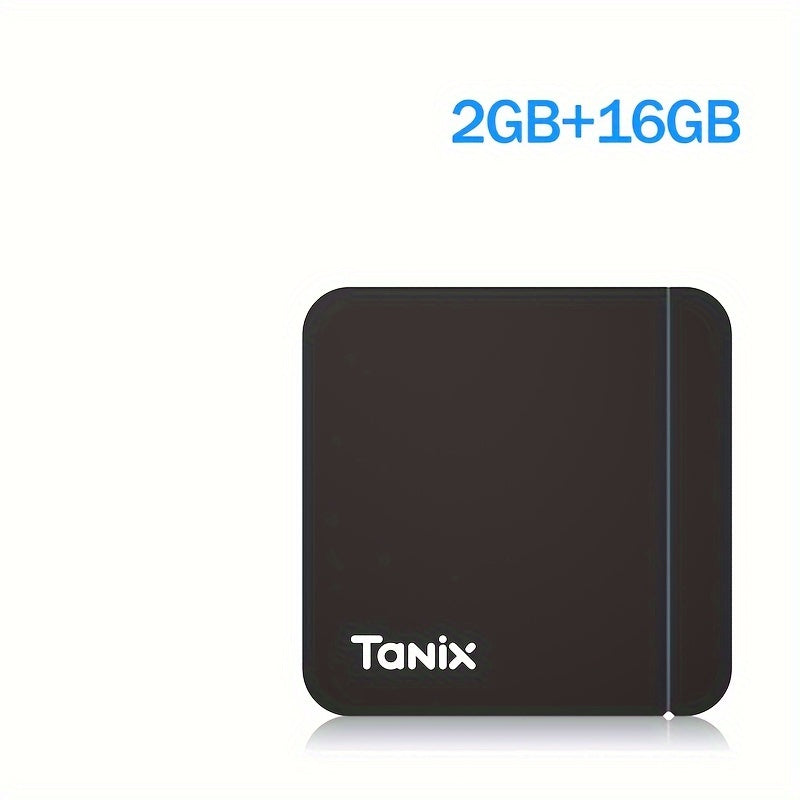 Tanix W2 Smart TV Box with Amlogic S905W2 and Android 11.0, available in different memory configurations for 4K video playback with Bluetooth and dual-band WiFi.