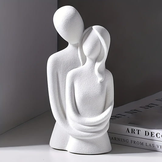 Abstract couple sculpture for indoor/outdoor decor.