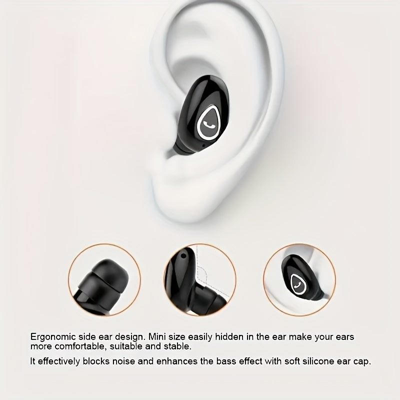 Wireless invisible earbuds for handsfree stereo audio