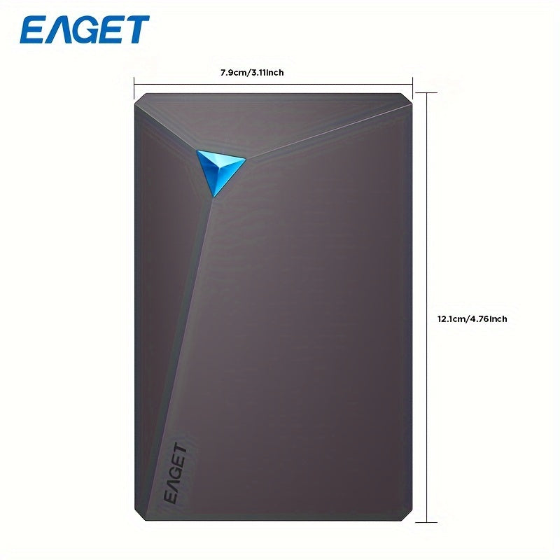 EAGET 1TB Portable Dual-Disk Hard Drive - USB 3.0 External Storage, Plug & Play for all devices - Perfect birthday gift.