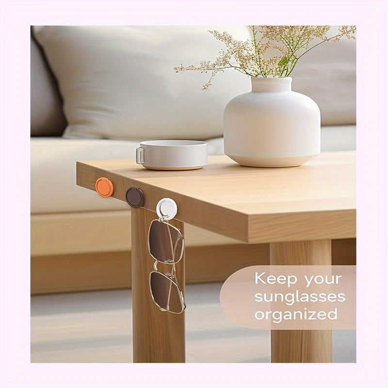 Wall mounted eyeglasses holder for display, organize and hang up to 4 pairs of glasses.