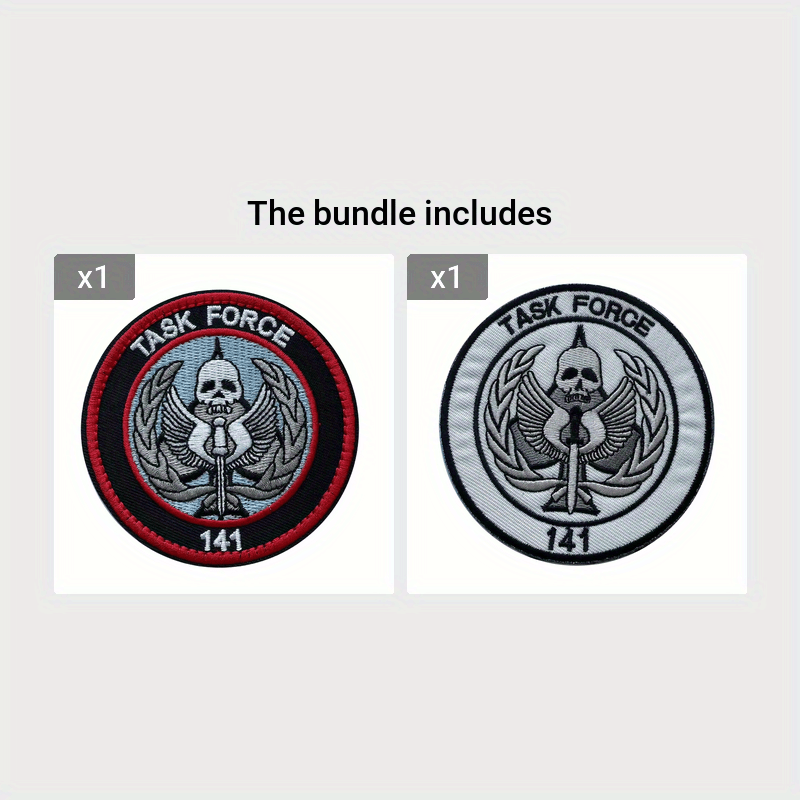 One (1) Men's Novelty Hook And Loop Patch with Embroidery Clothing Patch