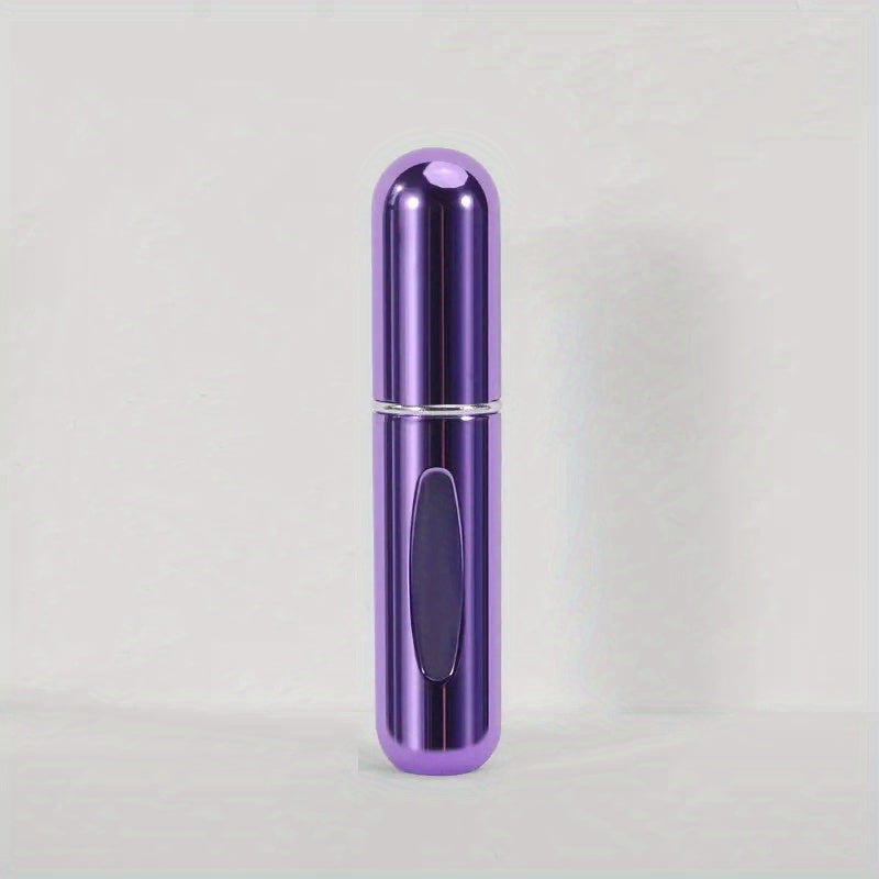 Portable refillable aluminum atomizer spray bottle for travel, car use