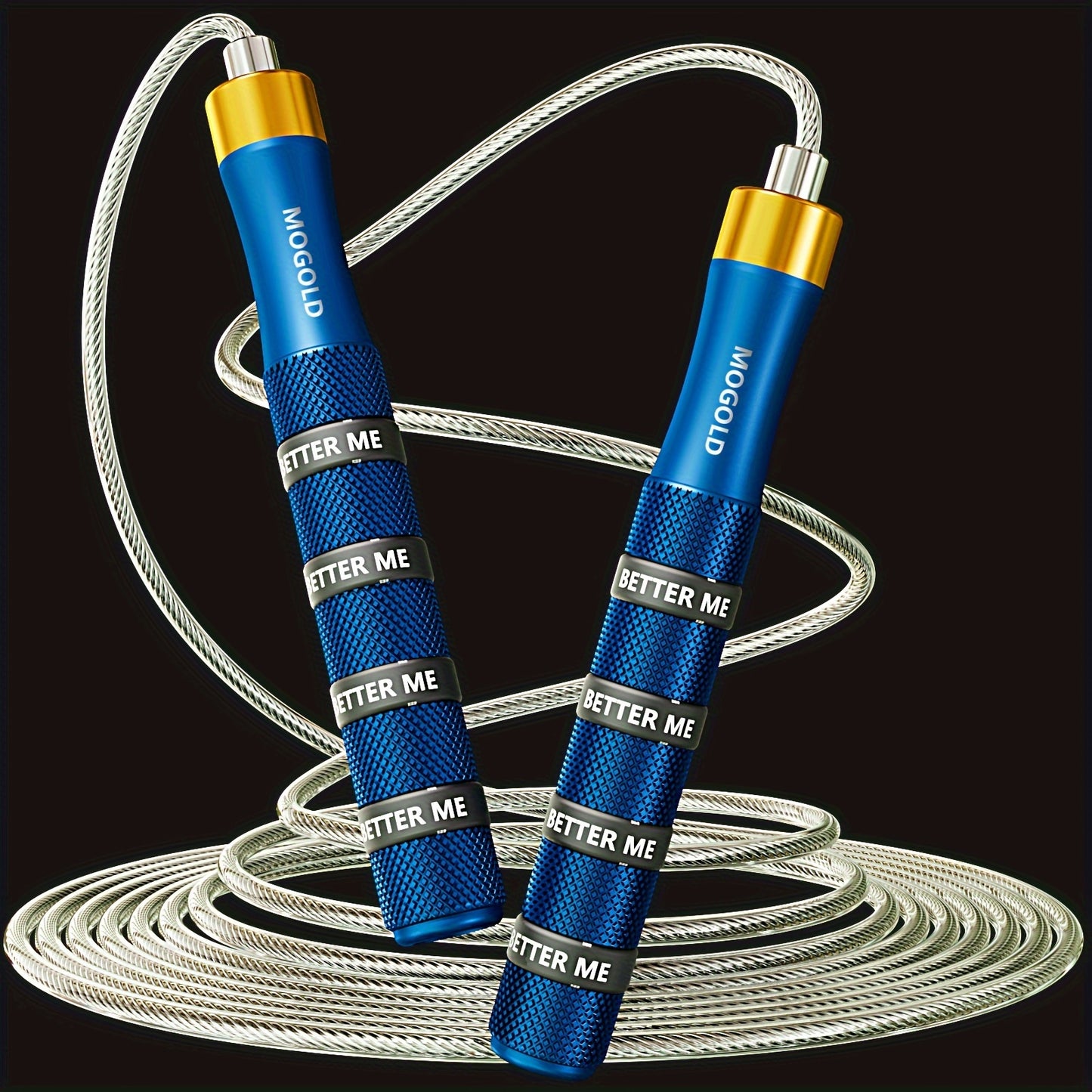 MOGOLD Professional Adjustable Speed Jump Rope - Uncharged, Aluminum Alloy Handle, Suitable for Ages 14+ - 1pc