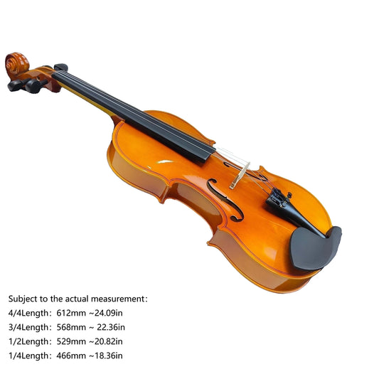 Yellow Premium 4/4 Violin for Beginners, Ideal for Adults and Youngsters learning to play.