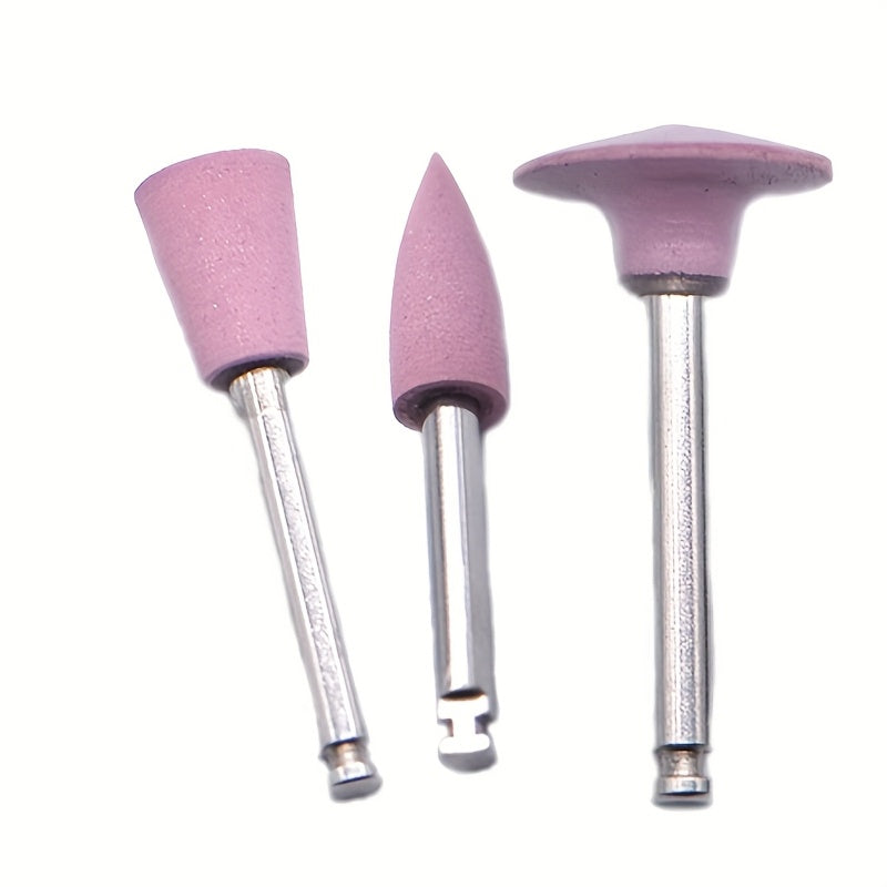 Manicure polishing kit with 9 pieces in white sand or silicone grinding heads, suitable for RA Low Speed Handle.