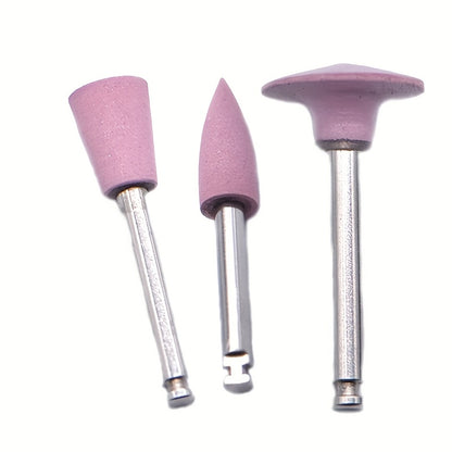 Manicure polishing kit with 9 pieces in white sand or silicone grinding heads, suitable for RA Low Speed Handle.