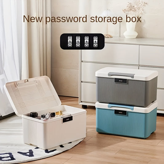 Lockable storage box for valuables, documents, and passwords - perfect for home, office, or dorm.