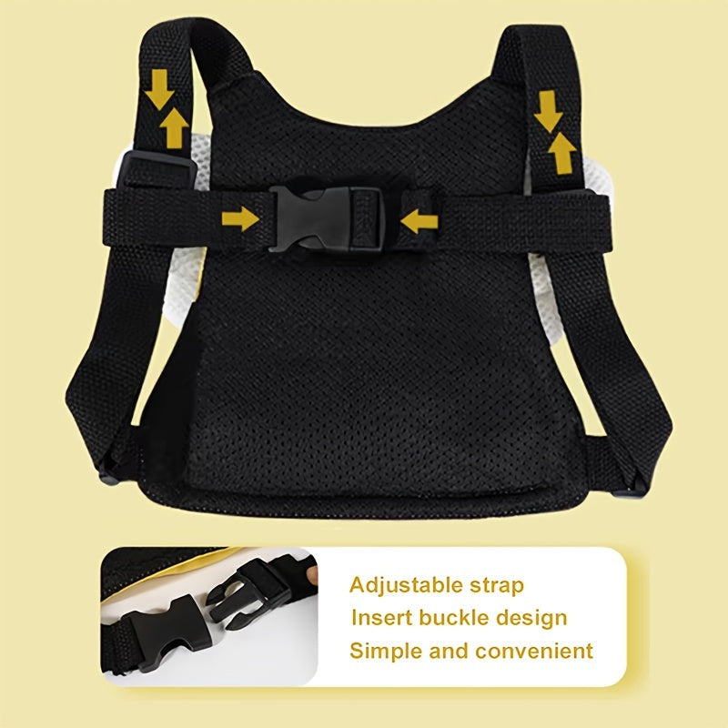 Yellow Bee Safety Harness Backpack with Wrist Link, 3-in-1 Cute Bee Design for Safe Walking. Includes Leash Storage Pocket. Perfect for Christmas, Halloween, Thanksgiving, or Mother's Day Gift.