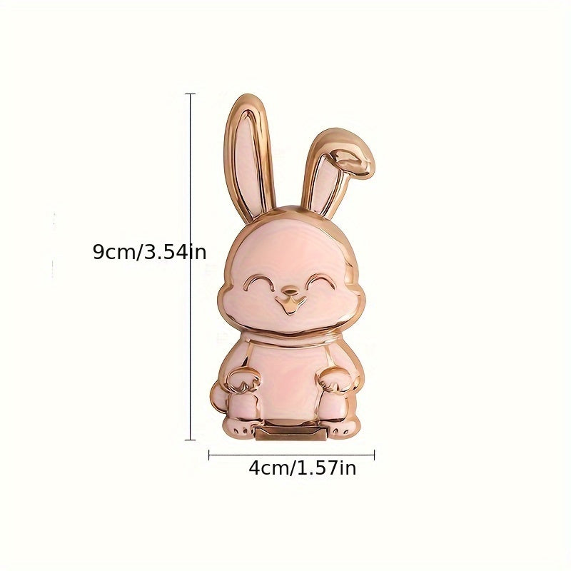 Foldable, ultra-thin cartoon rabbit mobile phone case bracket for hands-free viewing