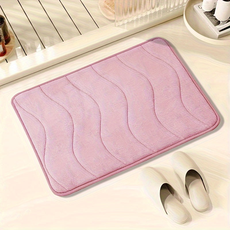 Soft and comfortable bath mat with high absorbency - ideal for bathrooms, showers, and bathtubs. Rectangular in shape, waterproof, and easy to clean.