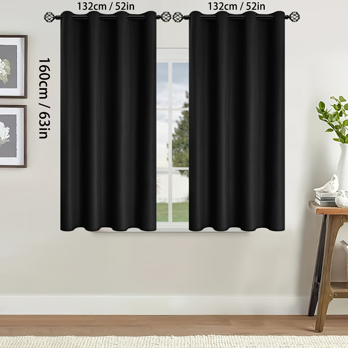 Two-Pack of Modern Blackout Curtain Panels: Keep out the sun with these thermal insulated curtains featuring a twill weave, grommet top design. Made of 100% polyester, these un-corded panels are perfect for the living room, bedroom, or any other room in