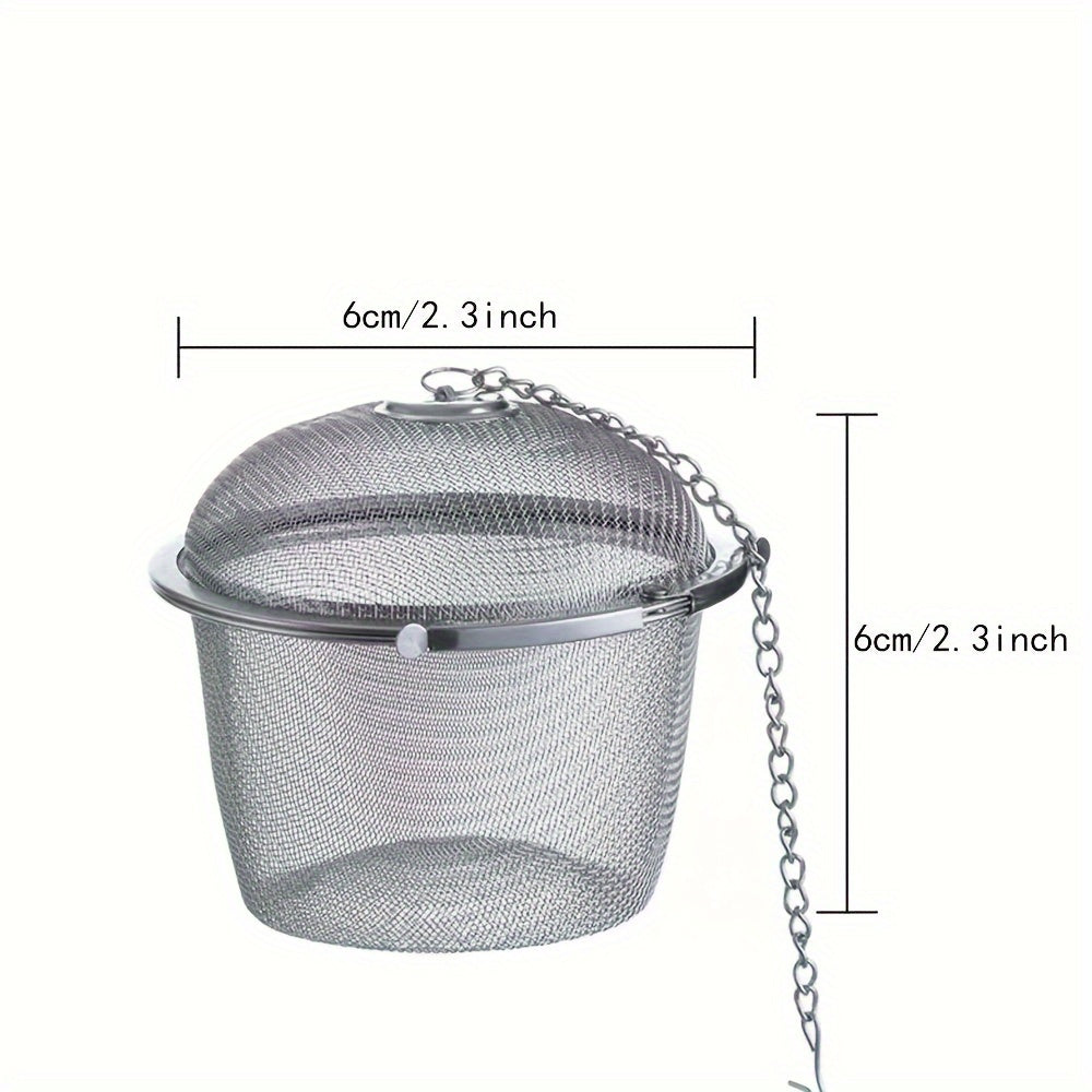 Introducing the latest stainless steel seasoning ball for enhancing the flavor of soups and stews, complete with a special compartment for brewing tea.