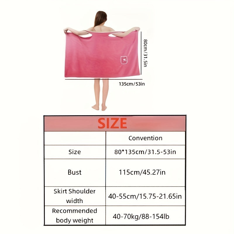 Stylish adult bath skirt with bowknot design in coral velvet. Quick-drying, water-absorbent, and made of 100% polyester. No hair loss, elegant bathroom essential.