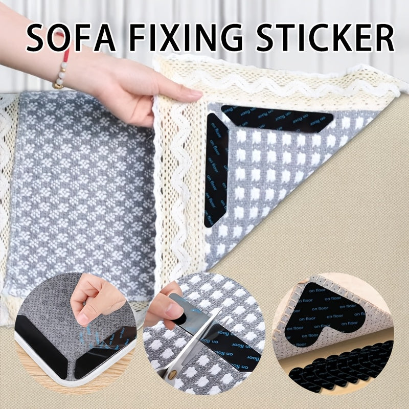 Set of 6 Washable & Reusable Sofa Cover Grippers - Prevent Slipping, Made of Strong ABS Plastic, Perfect for Keeping Quilts & Mattresses in Place on Different Surfaces