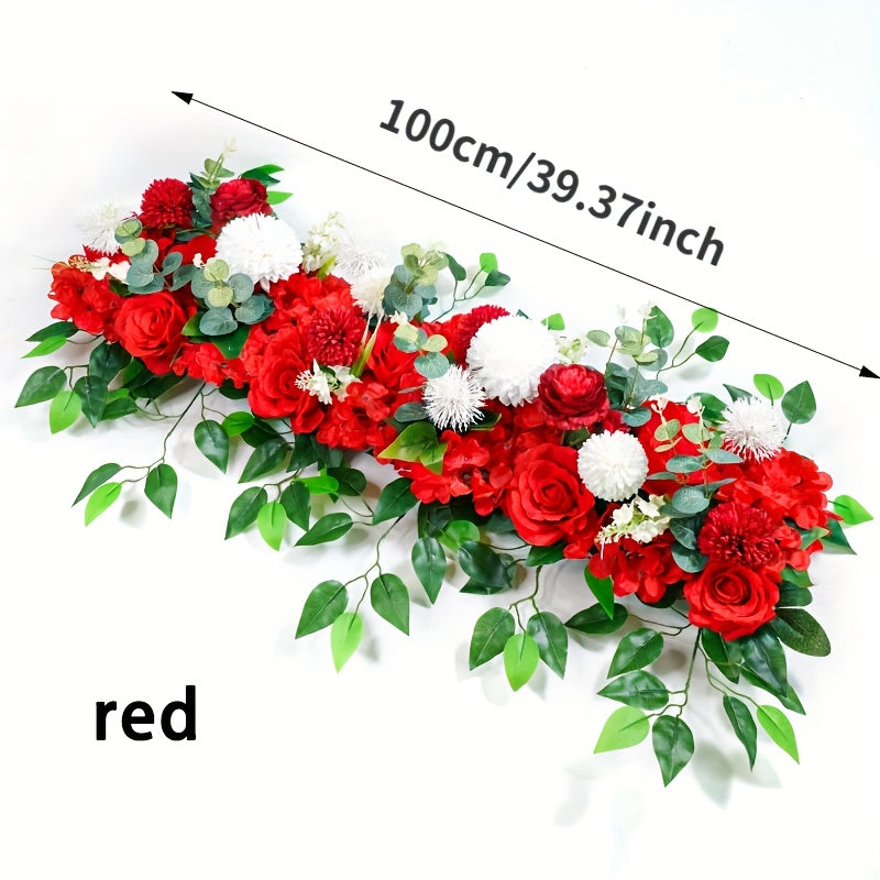 Artificial Peony Rose Garland for Wedding and Events, Outdoor Patio Decoration, all-season use for holidays, no container included.