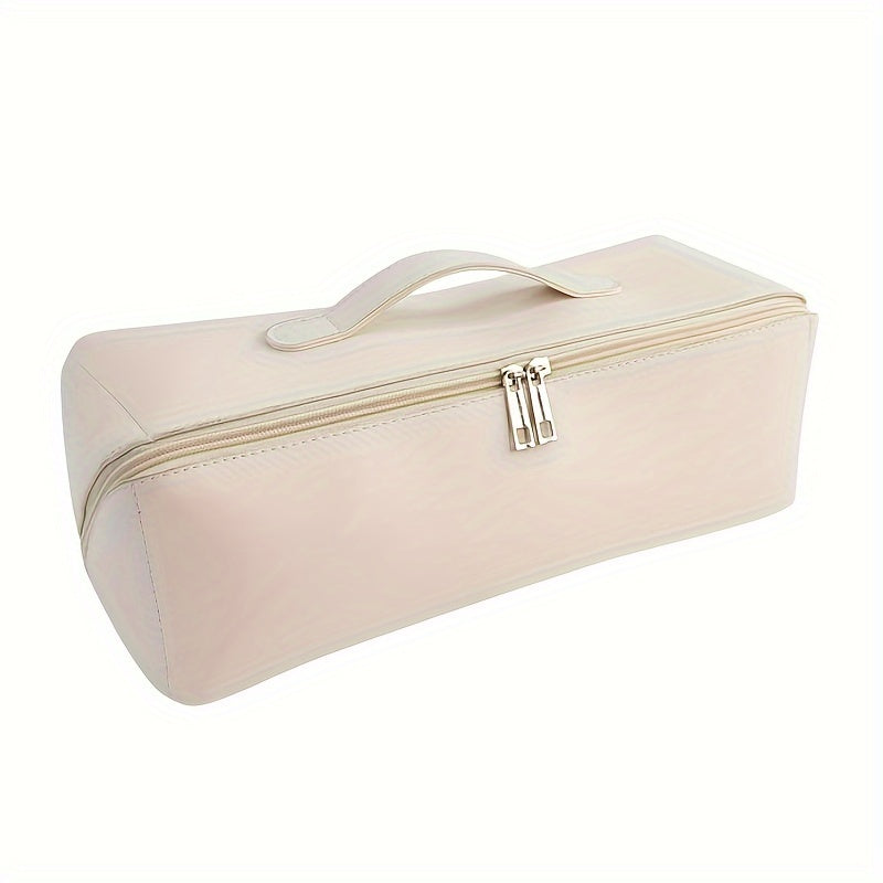 Bag for storing hair dryers and curling irons while traveling.