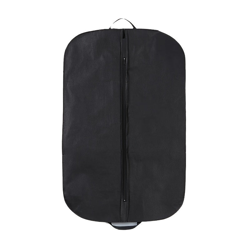 Black Hanging Garment Bag with Zipper, Fabric Suitcase for Clothes, Hanging Wardrobe Organizer - Ideal Home & Kitchen Storage Solution