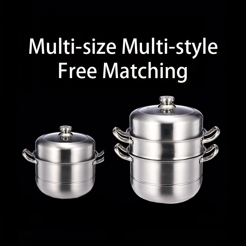 Stainless Steel Cookware Set - 10 Quart Capacity for Boiling & Steaming, Ideal for Home Kitchens & Gift Giving