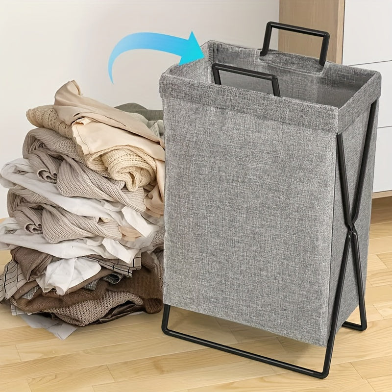 Spacious and versatile storage basket for dirty clothes that is foldable and moisture-proof, suitable for use in bedrooms, bathrooms, balconies, dormitories, and shelves.