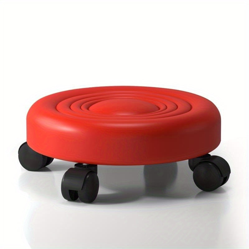 Low stools for sitting – this set comes with 1 small rolling stool which can rotate 360°. The stool is designed for adults for cleaning and working tasks. It sits low to the ground and features a soft pad and caster wheels for ease of movement.