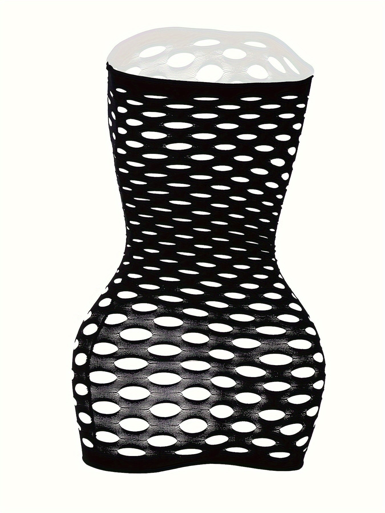 Sexy fishnet dress with cutouts, tube bodycon babydoll lingerie - bodystocking.