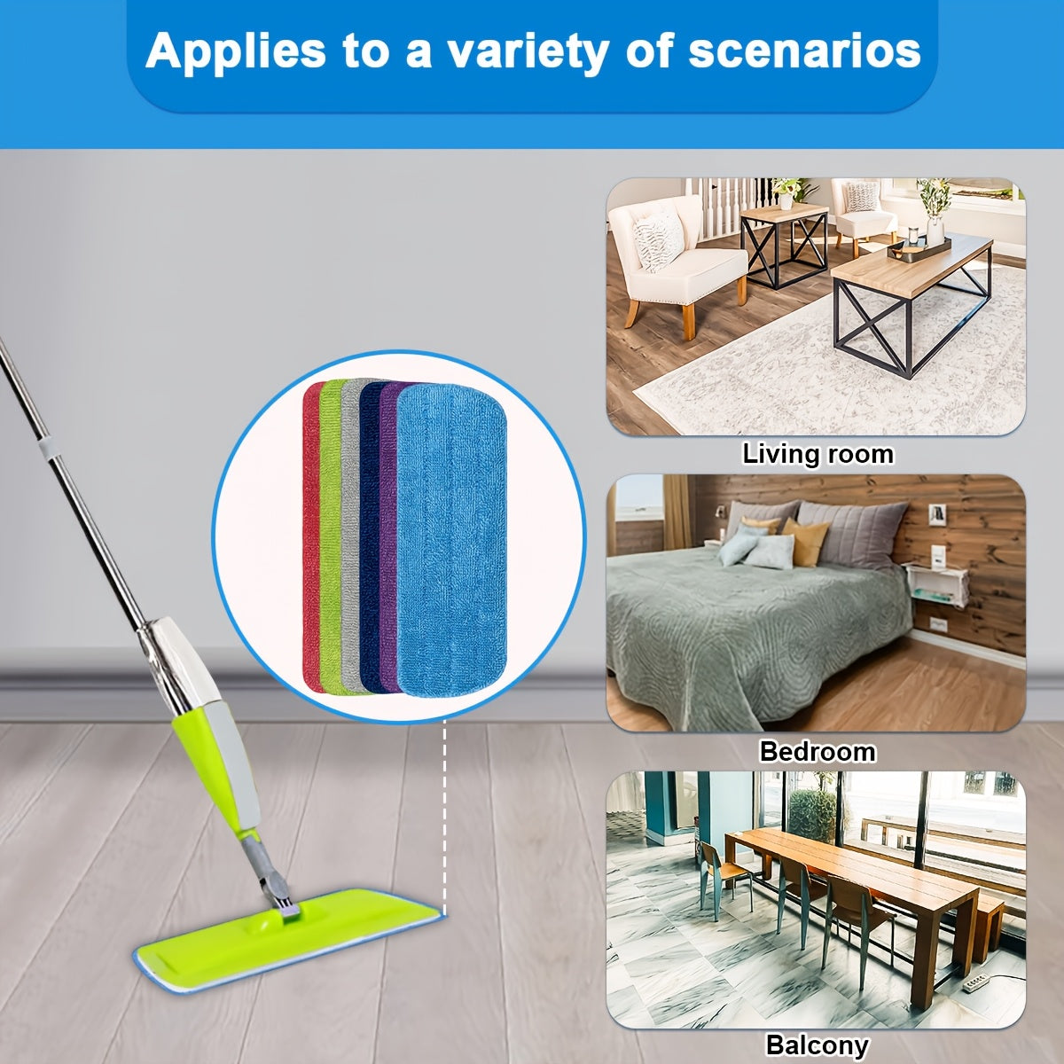 Get your hands on these durable microfiber pads designed to be used as replacements for spray mops. They are reusable, washable, and perfect for cleaning hardwood floors. These pads are compatible with most spray mop models and come in a variety of