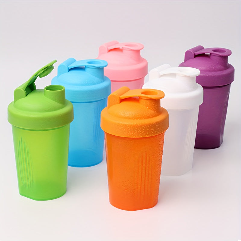 Multicolored 1pc Plastic Shaker Cup with Stirring Ball, ideal for fitness and workouts (13.5oz/400ml)