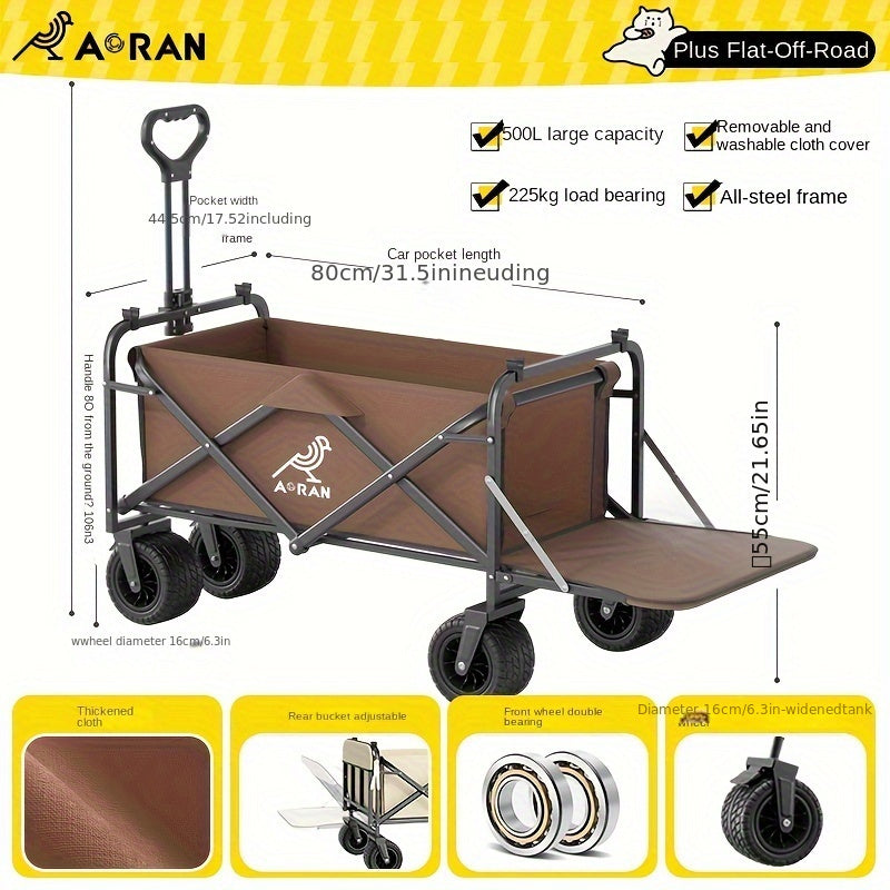 Aoran Heavy-Duty Folding Trolley for Various Activities