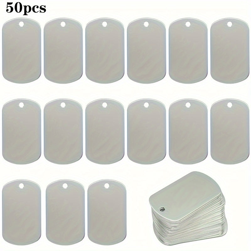 Pack of 50/30 Engraving Blanks Crafted from Anodized Aluminum Perfect for Stamping