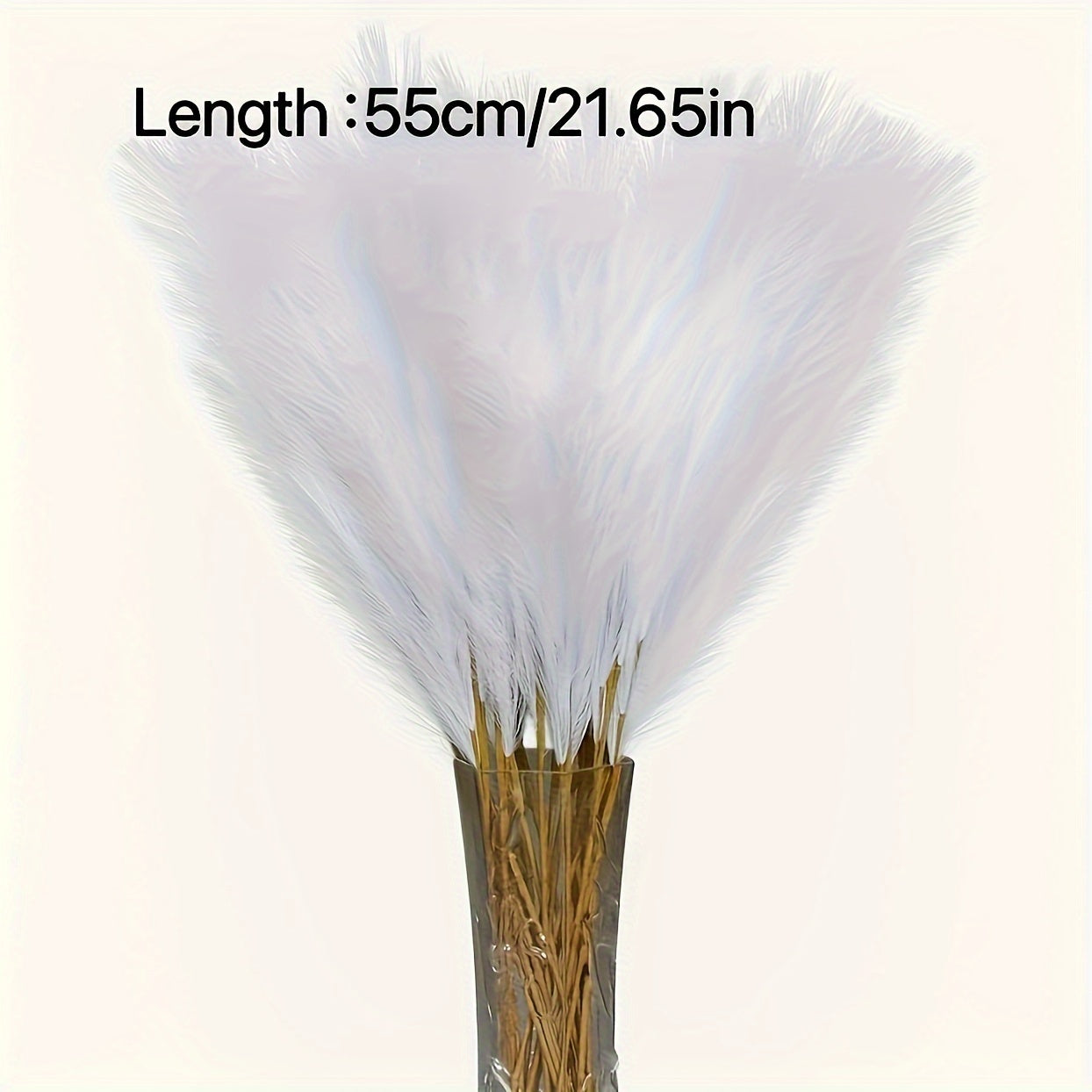 10 artificial pampas grass stems for bohemian home decor.