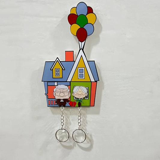 White-headed Couple Keychain in a Large Size