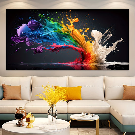 Colorful pigment wall art canvas poster for home decoration or gift. Suitable for living room, bedroom, office, kitchen, or bar. Affordable, waterproof, odorless, fabric print. Artwork does not come with a frame.