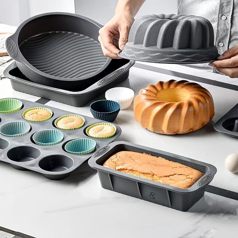 Morandi Color Round Silicone Muffin Cups available in a set of 12 or 24 pieces. This Mini Muffin & Cupcake Baking Pan also doubles as a Silicone Tart Mold, measuring 2.75" in diameter and 1.3" in height.