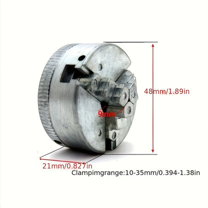 Z011 Mini Lathe Chuck Set with 3 & 4 Jaw, Self-Centering Woodworking Tool, Durable Connecting Rod and Accessories, Power Tool for Electric Drill.