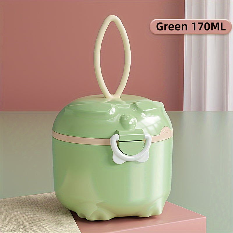 Durable Portable Food Storage Container - Keeps Food Fresh, Made of Reusable PP Material, Perfect for Storing Fruits & Vegetables - Green/Apricot, Resistant to Moisture, Spill-Proof Design