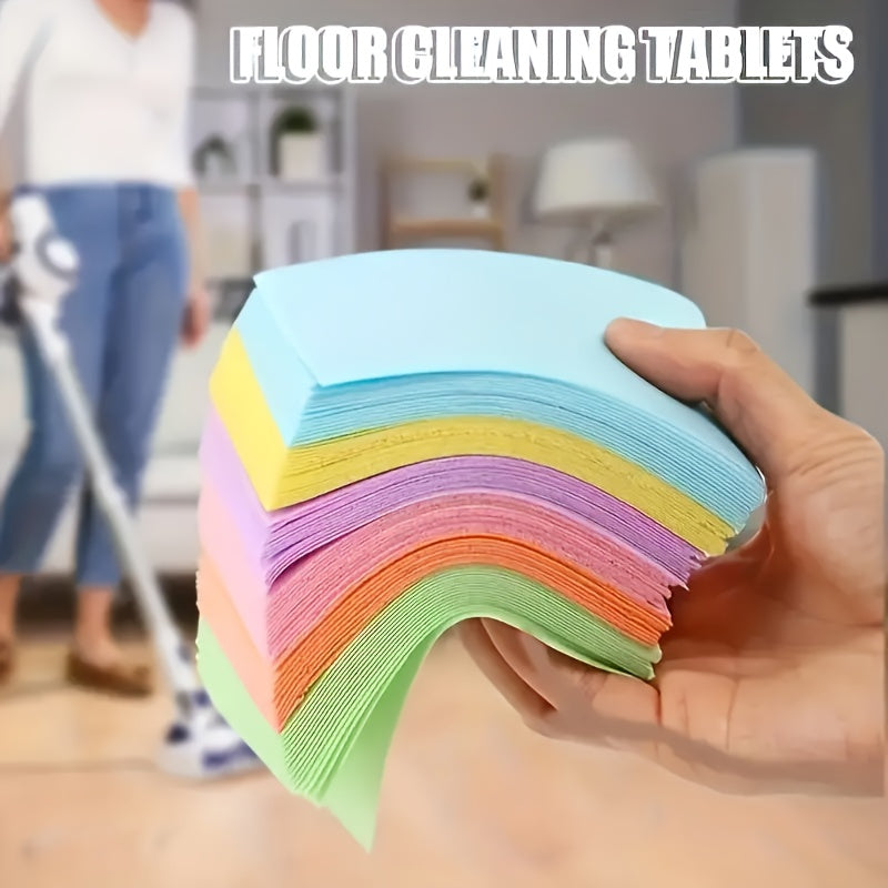 100 Multi-Purpose Cleaning Tablets for floor and toilet use, deep cleaning, mildew removal for home and bathroom.