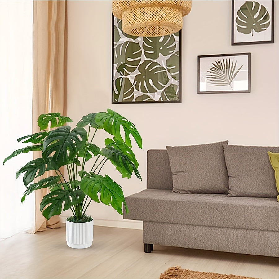 1 small artificial floor plant for home and office decoration - indoor artificial plant without flowers.