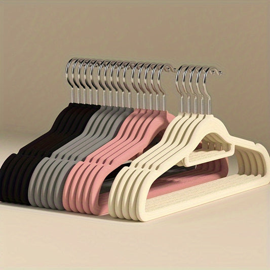 High-quality, non-marking flocked organizer hanger designed for home use with anti-slip features.