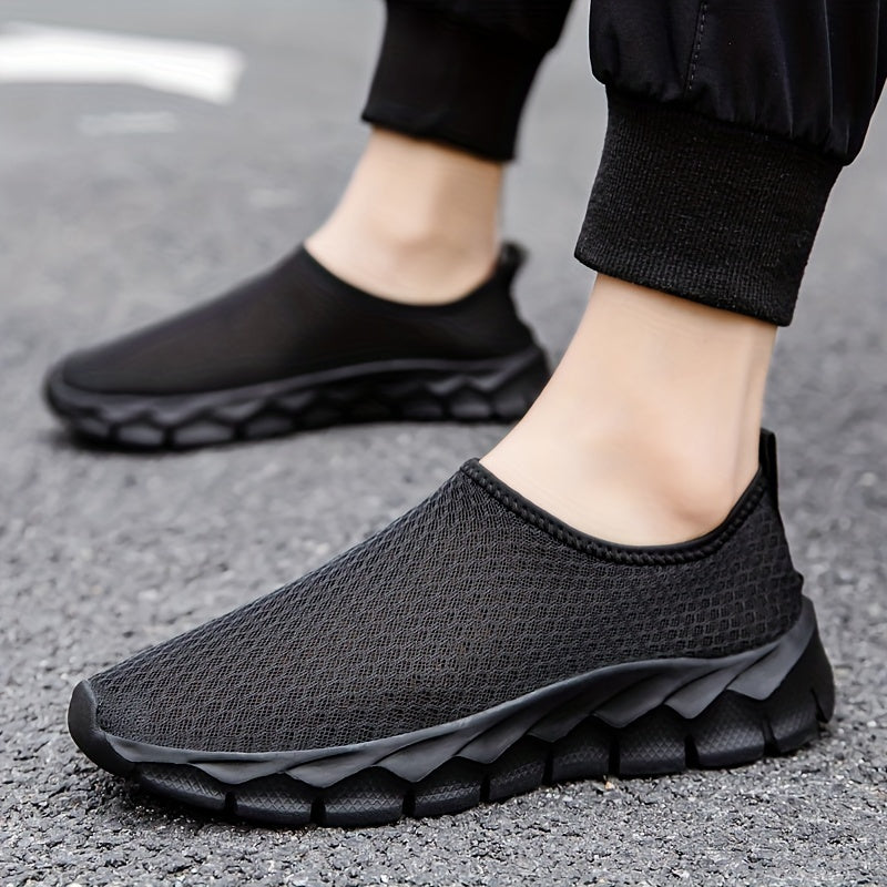 Breathable, lightweight slip-on running shoes for all-season outdoor activities and daily wear. Features MD sole for ultimate comfort and support.